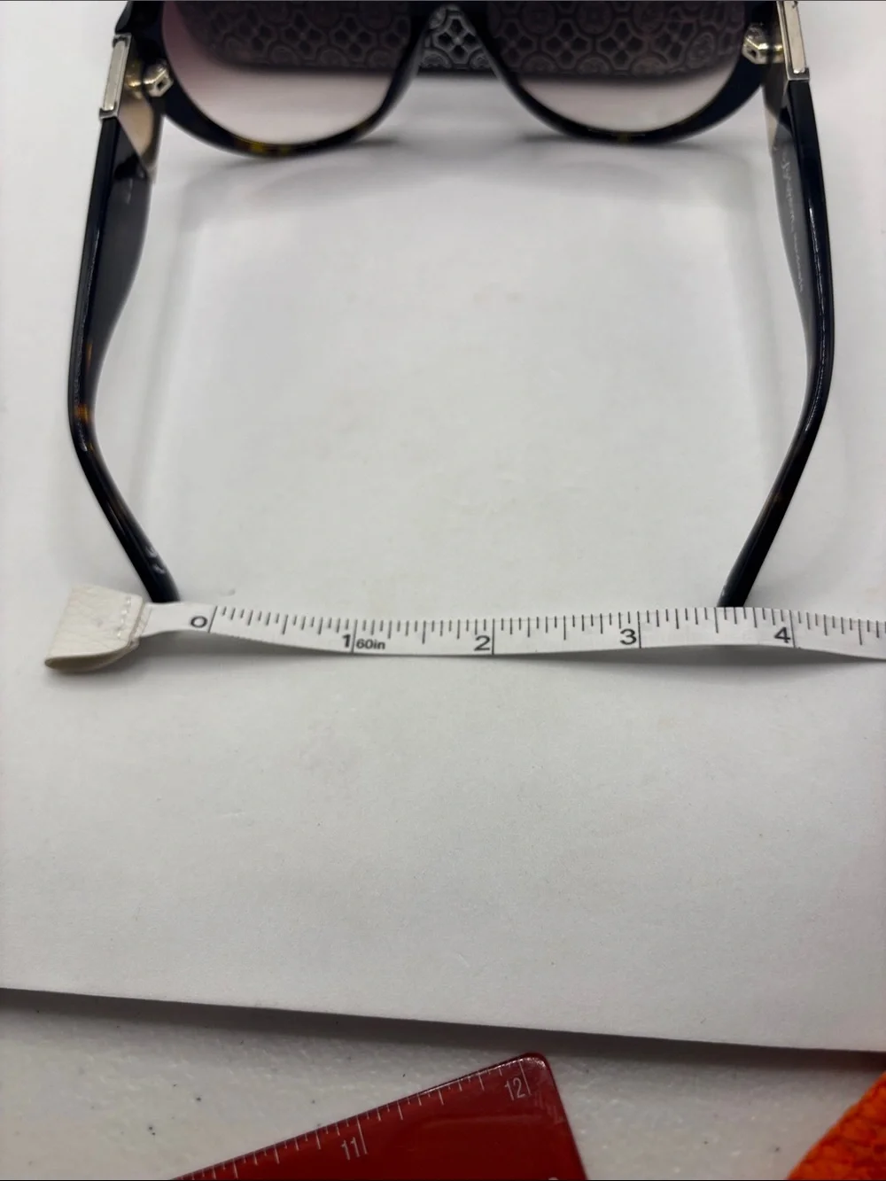 VTG Brighton Brown Foxy Lady Tortoiseshell Frame Handmade Italy silver accents - Picture 12 of 14